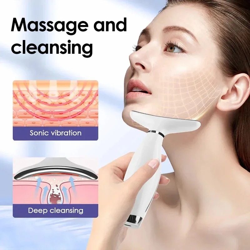 Photon Light Therapy Device Skin - 목 얼굴 리프팅 마사지기 7색 LED