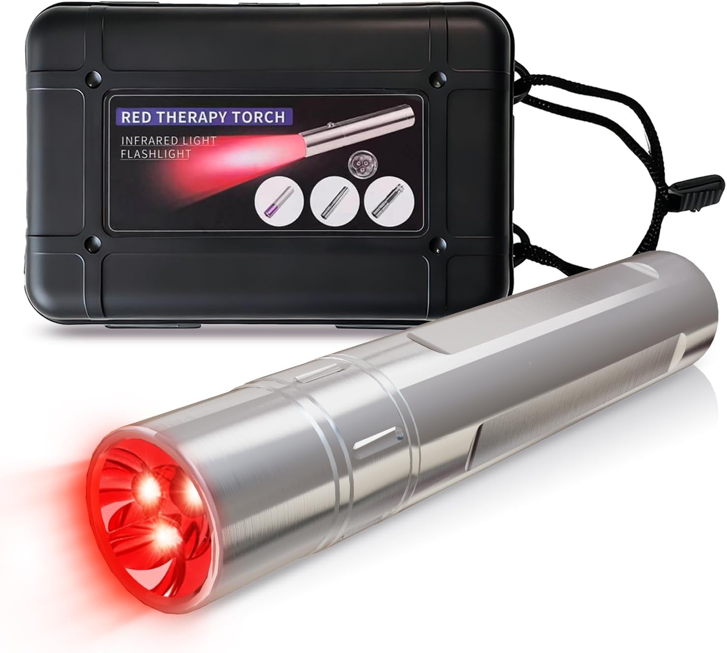 Red Light Therapy Torch 660Nm - 630+660+850nm 휴대용 적색광 치료기 적외선 램프