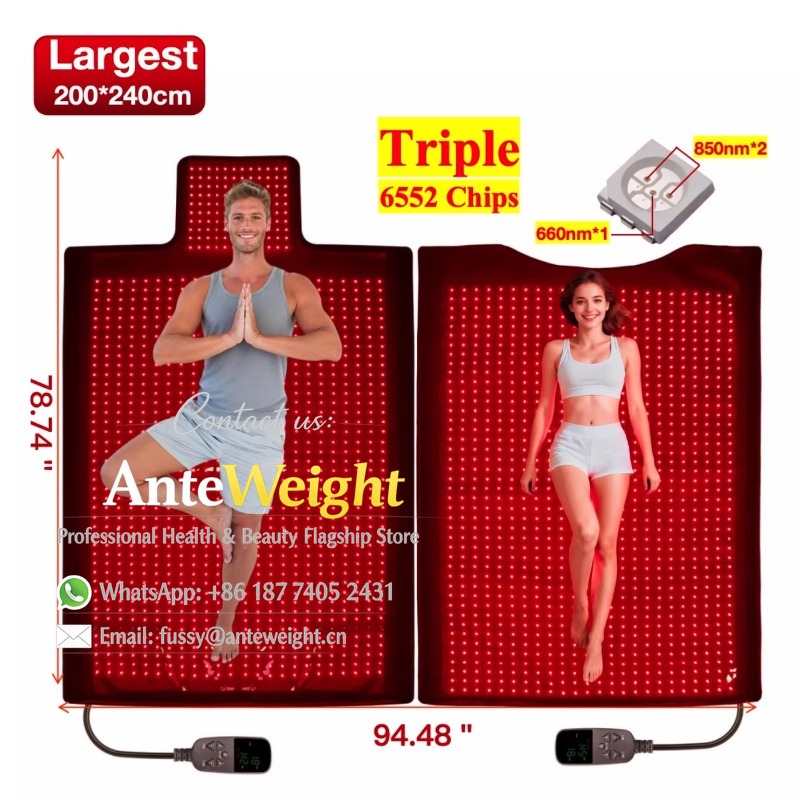 Led Light Therapy Bed Full Body - 2184개 트리플 LED 6552칩 이중 파장