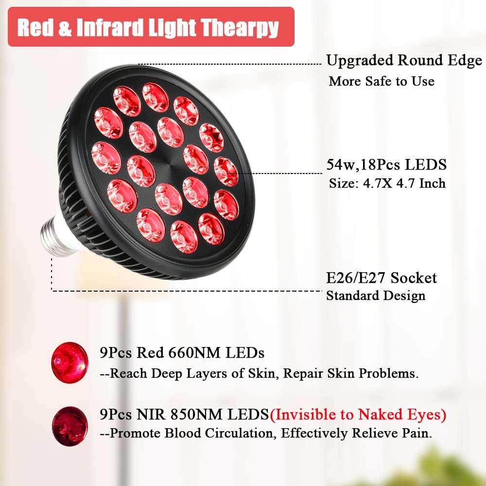 적색 및 적외선 광선 치료 램프 660nm 850nm  - Red Light Therapy Panel 660 850 리뷰 및 가격