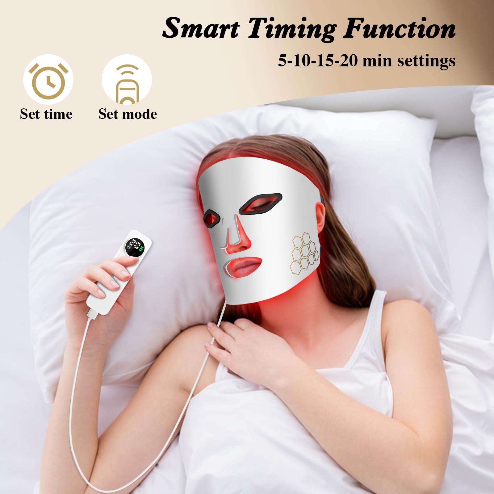 헬로 페이스 LED 마스크 라이트 테라피 레드, 블루  - Red Light Therapy Mask Near Infrared 리뷰 및 가격
