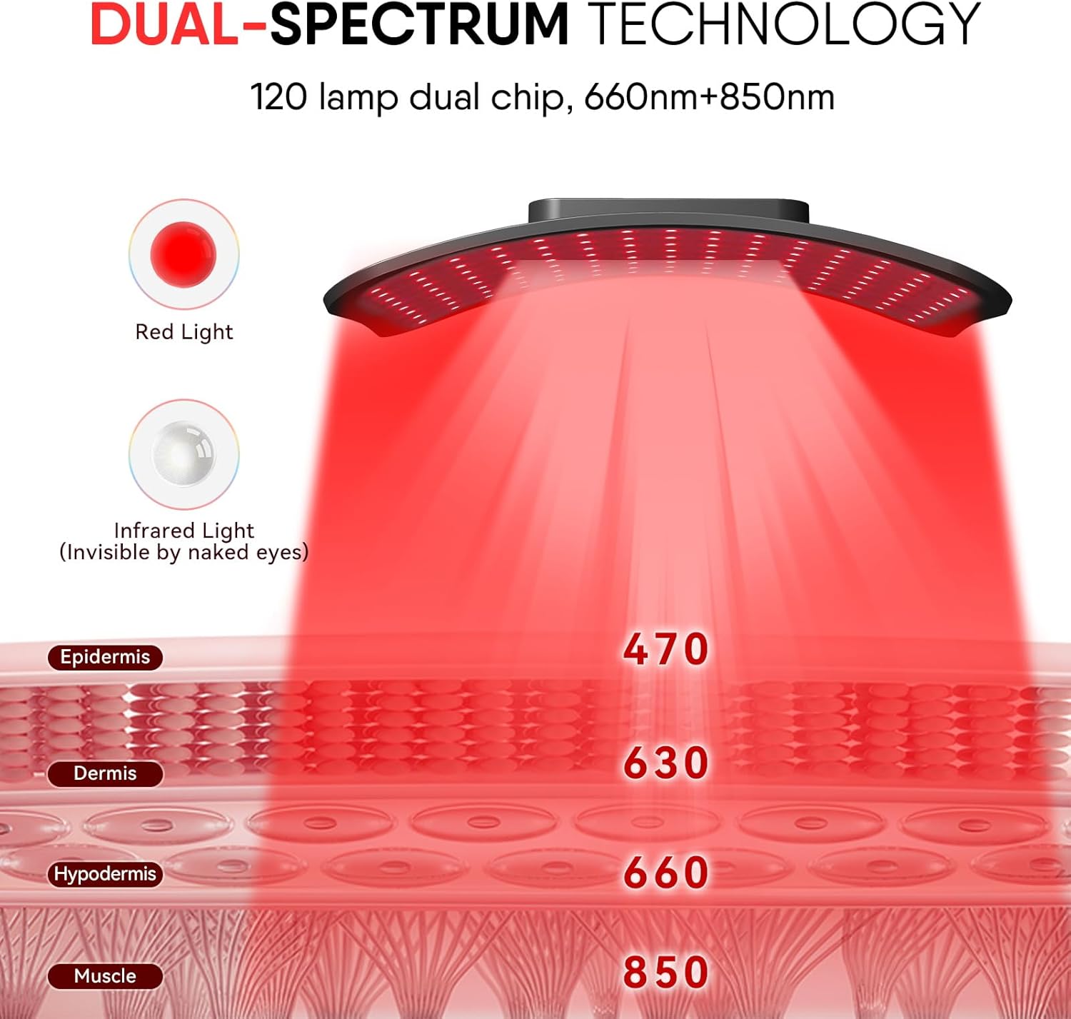 조절식 스탠드가 있는 적색광 치료 패널, 피부 건강 및 - Red Light Therapy Panel 660 850 리뷰 및 가격
