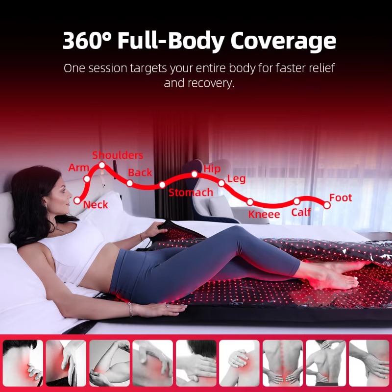 360도 전신 커버리지 니르 적색광 치료 수면 가방 전 - Led Light Therapy Bed Full Body 리뷰 및 가격