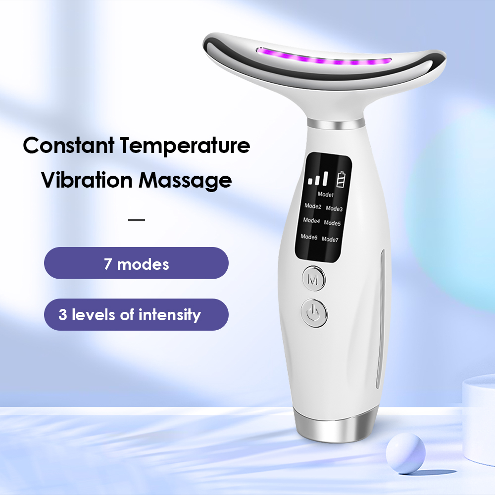 목 얼굴 리프팅 마사지 7 색 빛 LED 광자 치료 피 - Photon Light Therapy Device Skin 리뷰 및 가격