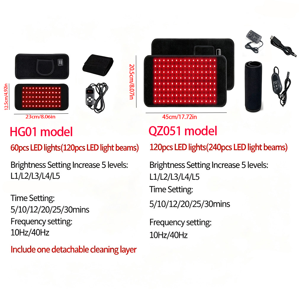 LED 적색광 허리 벨트 QZ051, 120개의 LED - Red Light Therapy Panel 660 850 리뷰 및 가격