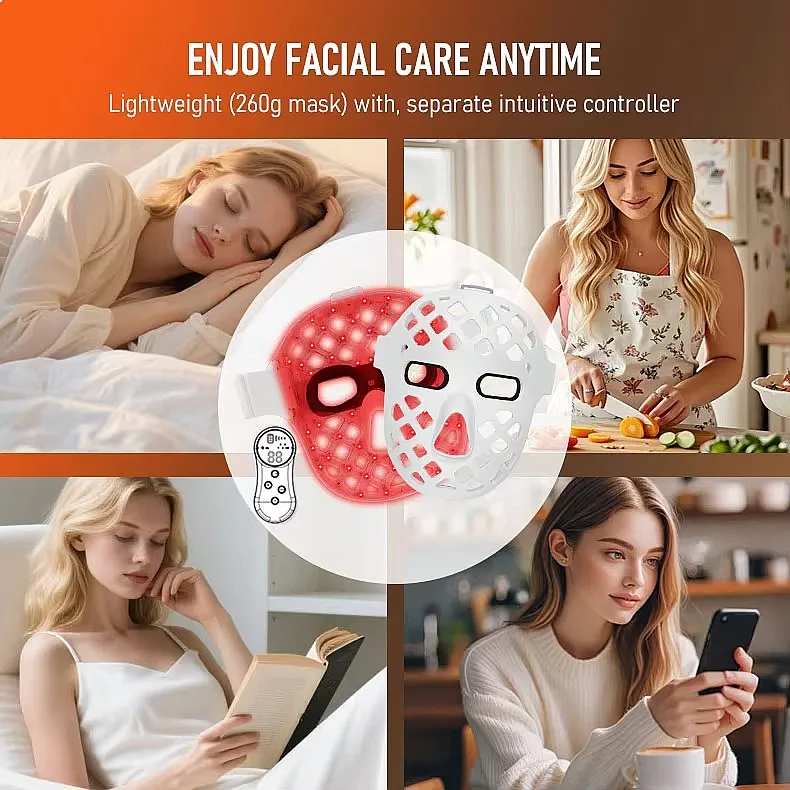 실리콘 5D LED 페이스 마스크, 무선 리모컨 적색  - Silicone Led Face Mask Wireless 리뷰 및 가격