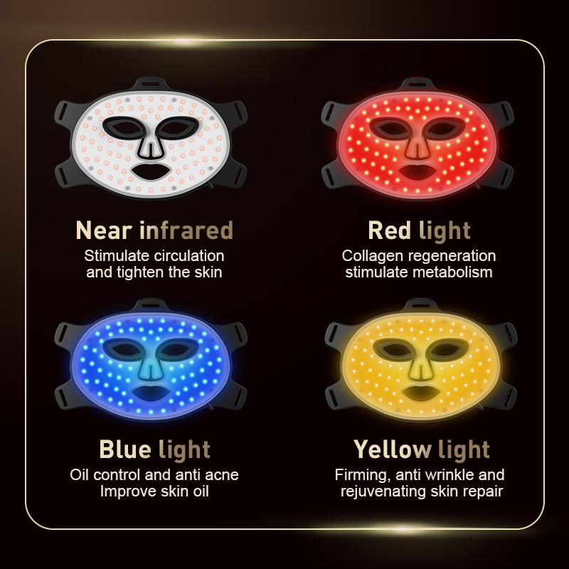 4 가지 색상 피부 회춘 안티 에이징 적색 Led 적외 - Red Light Therapy Mask Near Infrared 리뷰 및 가격